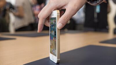 The new Apple iPhone SE smartphone is on offer by both Etisalat and du. David Paul Morris / Bloomberg