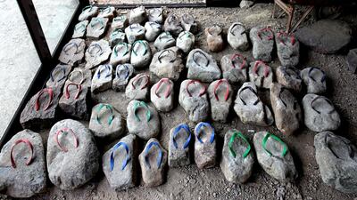 Stone Slippers by Abdullah Al Saadi. Courtesy of the artist