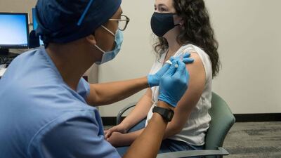 The first Covid-19 vaccine trial volunteers in Michigan received their first shots August 5, in an effort to help find a safe, effective vaccine to the deadly coronavirus. AFP photo