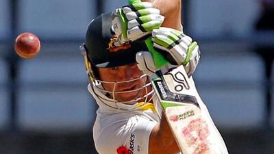 Ricky Ponting was out in bizarre circumstances against the West Indies in his second innings.