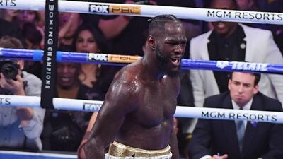 Deontay Wilder knocks out Luis Ortiz in the seventh round. AFP