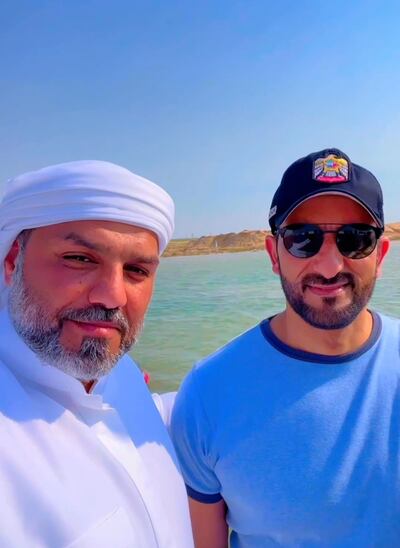 Abdulrahman Al Hammadi pictured with Sheikh Sultan bin Ahmed Al Qasimi, Deputy Ruler of Sharjah. Photo: Abdulrahman Al Hammadi