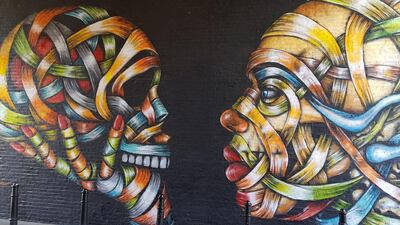 A large Hamlet-inspired mural in Shoreditch, east London. Photo by Rosemary Behan