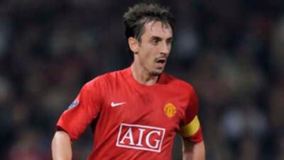 Gary Neville has been left out of Manchester United's squad.