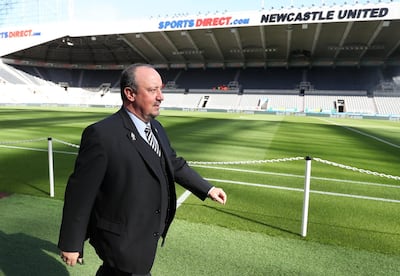 Rafael Benitez, the popular Newcastle manager, at St James' Park. Reuters.