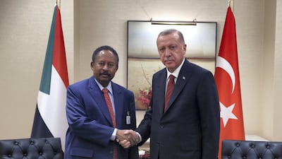 President of Turkey, Recep Tayyip Erdogan meets Sudanese Prime Minister Abdalla Hamdok at UNGA. AFP