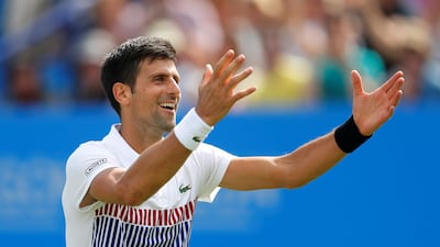 Novak Djokovic arrives in Abu Dhabi for the Mubadala World Tennis Championship having not played since Wimbledon in July. Matthew Childs / Reuters