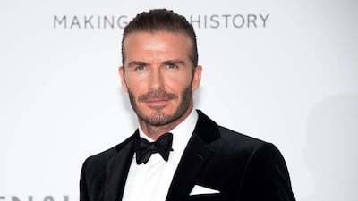 David Beckham will launch 21 men’s grooming products under the name House 99 on February 1. AP