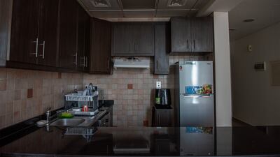 The kitchen in Mr Srour's flat