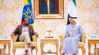 Mr Abiy is in the UAE on a state visit. MOFAIC / Wam