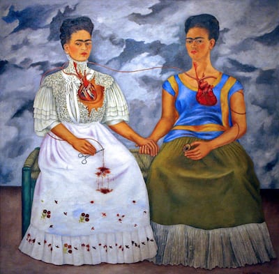 'The Two Fridas' (1939) is a double self-portrait, depicting two versions of Kahlo seated together. Micro-Folie
