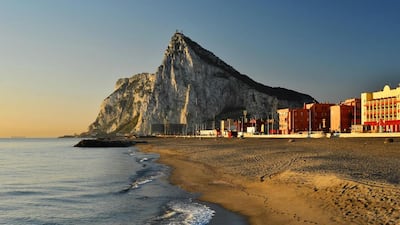The Rock of Gibraltar as viewed from the Spanish town of La Linea de la Concepcion in Andalusia. Courtesy Marek Stepan