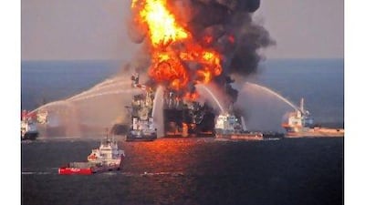 Fire aboard the mobile offshore drilling unit Deepwater Horizon in the Gulf of Mexico: the US is suing BP and eight other companies linked to the resultant oil spill for violating US environmental laws.