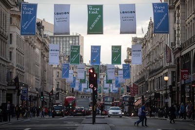 London's West End shopping district Regent Street. Bloomberg