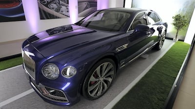 A Flying Spur in a pleasing blue hue. Chris Whiteoak / The National