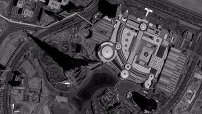 A still from the 27-second black-and-white video that was taken using a satellite owned and operated by Skybox Imaging.