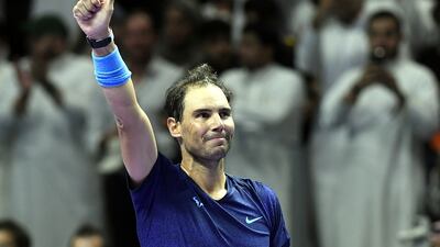 Rafael Nadal salutes the crowd. EPA
