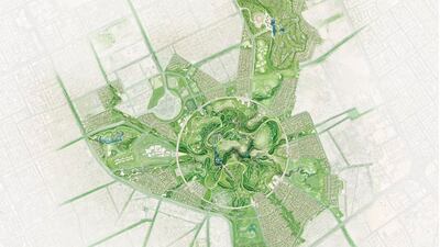 King Salman Park by Gerber Architekten, Buro Happold and Setec, Saudi Arabia. Photo: Gerber Architekten