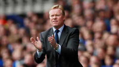 Everton manager Ronald Koeman saw his side beaten 3-0 at home to Tottenham Hotspur in the Premier League on Saturday. Jason Cairnduff / Reuters