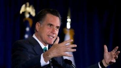 Republican presidential hopeful Mitt Romney