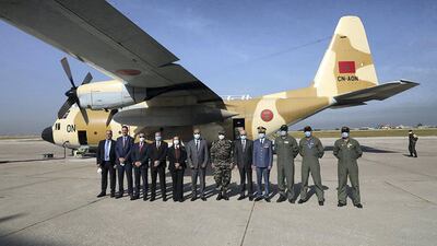 The Lebanese Army receives a delivery of food sent for its troops by King Mohammed VI of Morocco. National News Agency