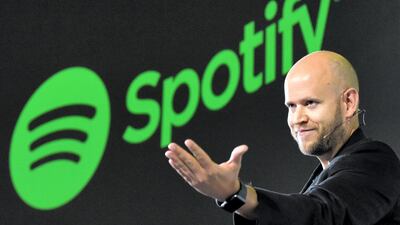 Spotify CEO Daniel Ek. The firm has topped forecasts for users and revenue. AFP