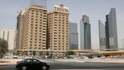 Outside view of the Toyota building near the Defence Roundabout on Sheikh Zayed Road.