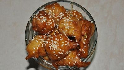 Auntie would be proud: Ayesha's first attempt at lgaimat.