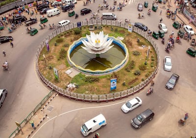 A general view of the Dhaka Motijheel commercial area during nationwide lockdown in Dhaka, Bangladesh. EPA