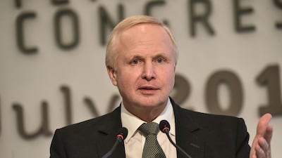British Petroleum (BP) Chief Executive Bob Dudley addresses The 22nd World Petroleum Congress in Istanbul on July 12, 2017. Ozan Kose / AFP