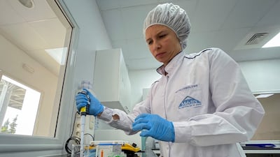 Pharmacist and biotechnology project officer Nadia Ben Said works in a laboratory at Médis. All photos: Reuters