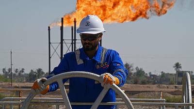 The Nahr Bin Umar Oil and Gas Field on the outskirts of Basra, southern Iraq. AFP