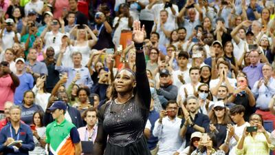 Serena Williams after her defeat to Ajla Tomljanovic. EPA