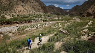 Participants compete during the Super Salmon ultra-marathon near the Longyangxia Reservoir in Gonghe County, Qinghai province in China. REUTERS/Thomas Peter