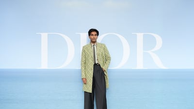 Indian model and influencer Rahi Chadda attends the Dior Homme photocall. Getty Images For Christian Dior
