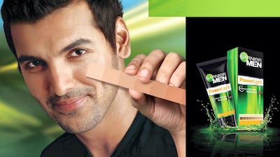 John Abraham in an advertisement for Garnier Men in 2009.