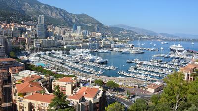 An aerial view of Monaco’s historic buildings, apartment blocks and Monte Carlo Harbour. Rosemary Behan