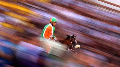 A jockey rides during the second practice for the Palio of Siena. Stefano Rellandini / Reuters.
