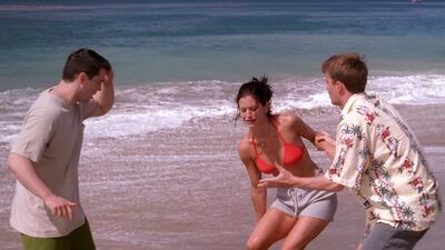 'The One With The Jellyfish' (s4, e1): After an acrimonious break-up, Ross and Rachel reunited at the end of season three – but it appears to be no happily ever after. In this episode Rachel pens a lengthy letter to Ross ("18 pages, front and back!"), which he lies about reading. The pithy exchange in which he owns up to falling asleep while reading it, remains one of the best of the entire show. "I just feel bad about all that sleep you're going to miss, wishing you were with me," bites Rachel. "Don't you worry about me falling asleep, I still have your letter," Ross retorts. Classic. Courtesy Netflix