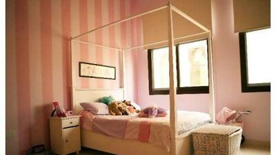 The family was able to paint the girls' bedrooms before they moved. Andrew Henderson / The National