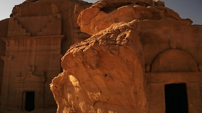 Nabatean rock-cut tombs at Madain Saleh, near Al-Ula, Saudi Arabia. Amar Grover / The National