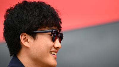 Yuki Tsunoda of Japan and Scuderia AlphaTauri walks in the paddock. Getty