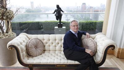Jeffrey Archer at his London home. Lord Archer is coming to the Sharjah International Book Fair. Suzanne Plunkett / Reuters