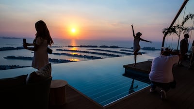 Aura Skypool Lounge had an opening on the 50th floor of Nakheel's The Palm Tower on Wednesday, November 10. All photos: Victor Besa / The National
