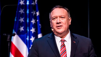 US Secretary of State Mike Pompeo speaks at the Commonwealth Club in San Francisco on January 13, 2020. AFP