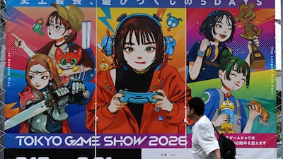 A man attends the Tokyo Game Show 2026 in Chiba City, Japan. AFP