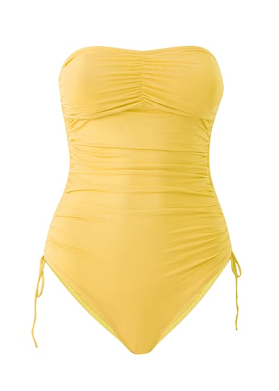 A one-piece can double as a bodysuit. Seen here, Sydney in sunflower by Melissa Odabash from Sanddollar