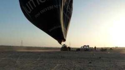 A balloon being prepared for a flight by Balloon Adventures Emirates earlier this year.