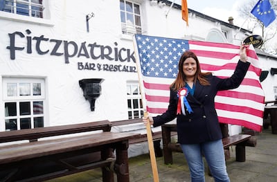 Andrea McKevitt, a fifth cousin of President Biden, prepares for his visit. Photo: Brian Lawless