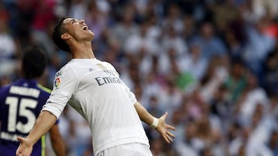 Cristiano Ronaldo spurned numnerous chances as his wait to claim the Real Madrid goal-scoring record continues. Chema Moya / EPA